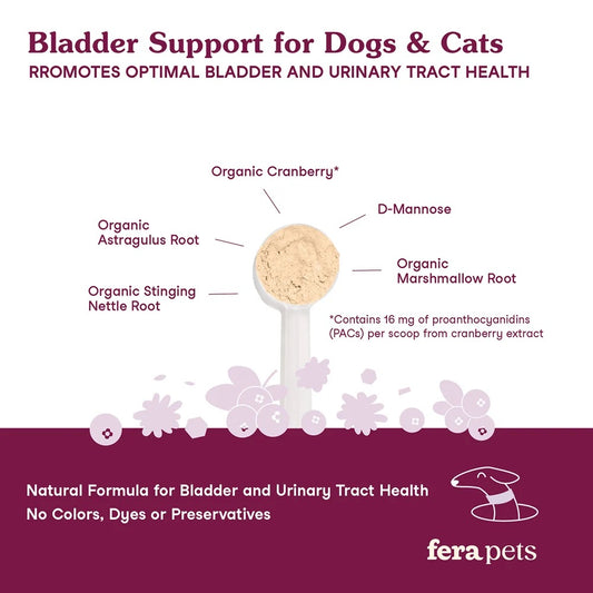 Fera Pets – Bladder Support for Dogs & Cats, Powder – 60 Servings