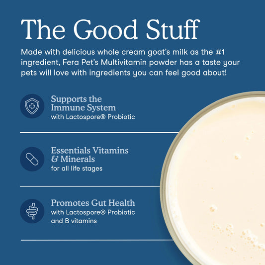 Fera Pets – Goat Milk Topper – Multivitamin Powder – 60 Servings