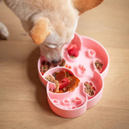 OLLIE B. GOOD cloud slow feeder bowl | strawberry