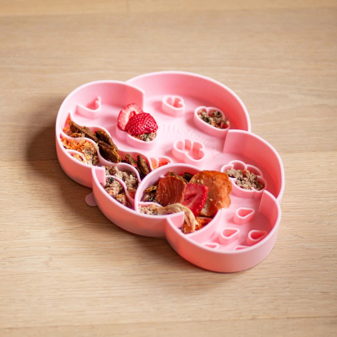OLLIE B. GOOD cloud slow feeder bowl | strawberry