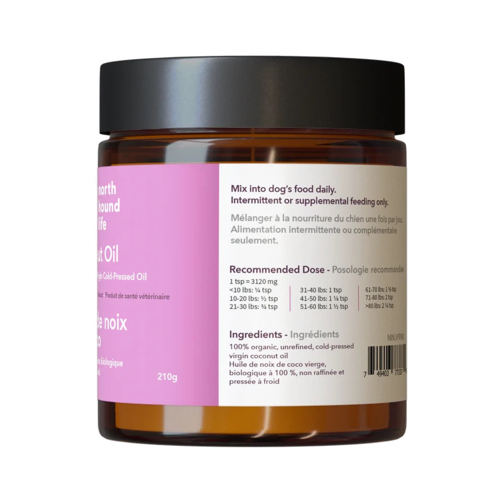 North Hound Life Dog Organic Coconut Oil 210g