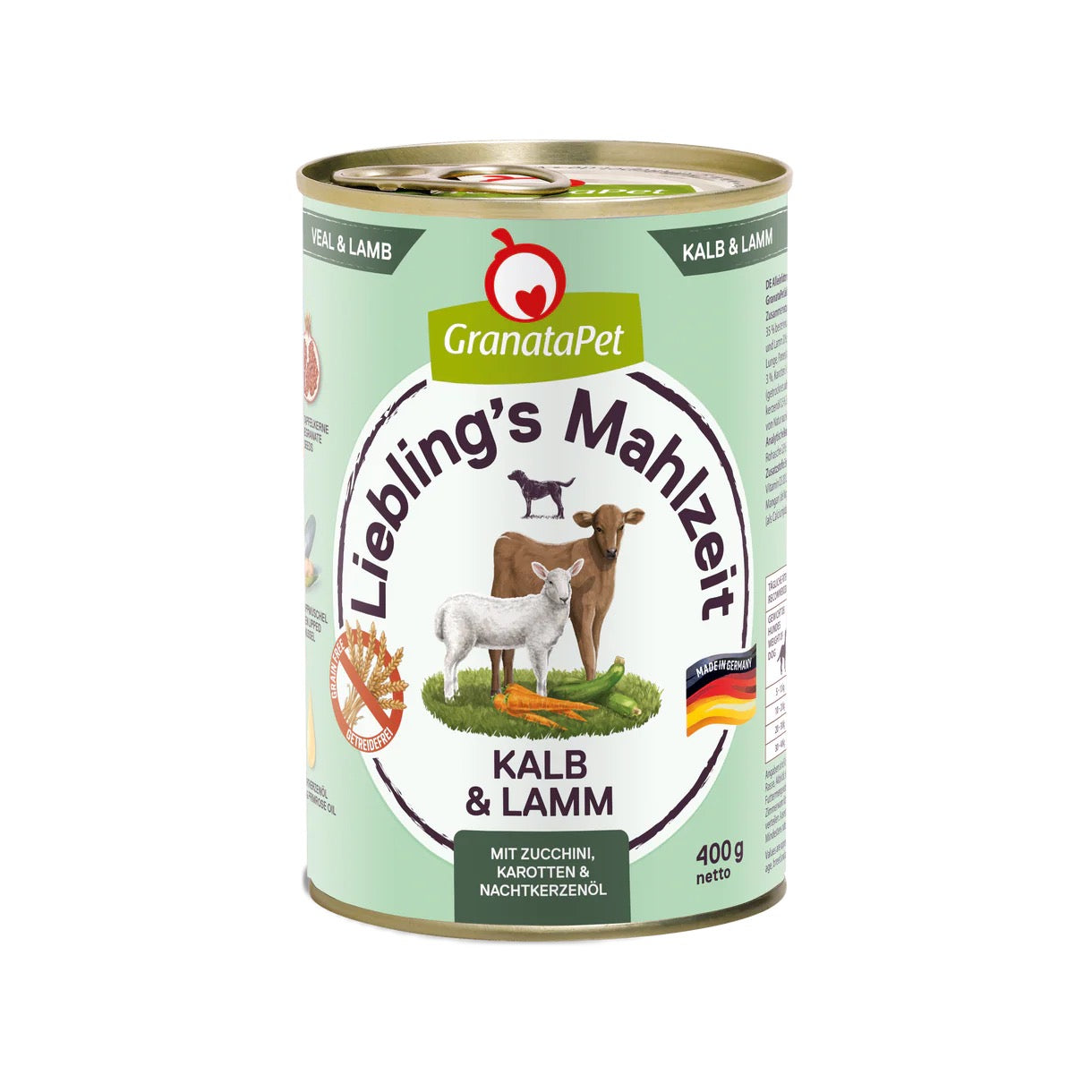 Liebling's Mahlzeit Dog Wet Food - Veal & Lamb 400g