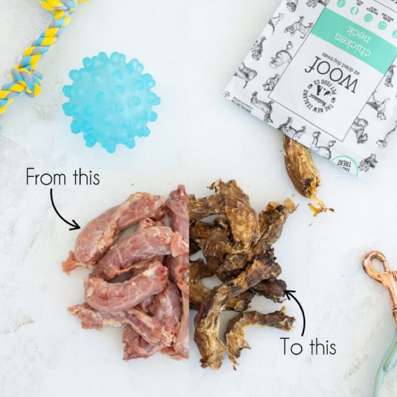 NZ Natural Pet Food Co. - Air Dried - Treats - Woof - Chicken Neck 50g