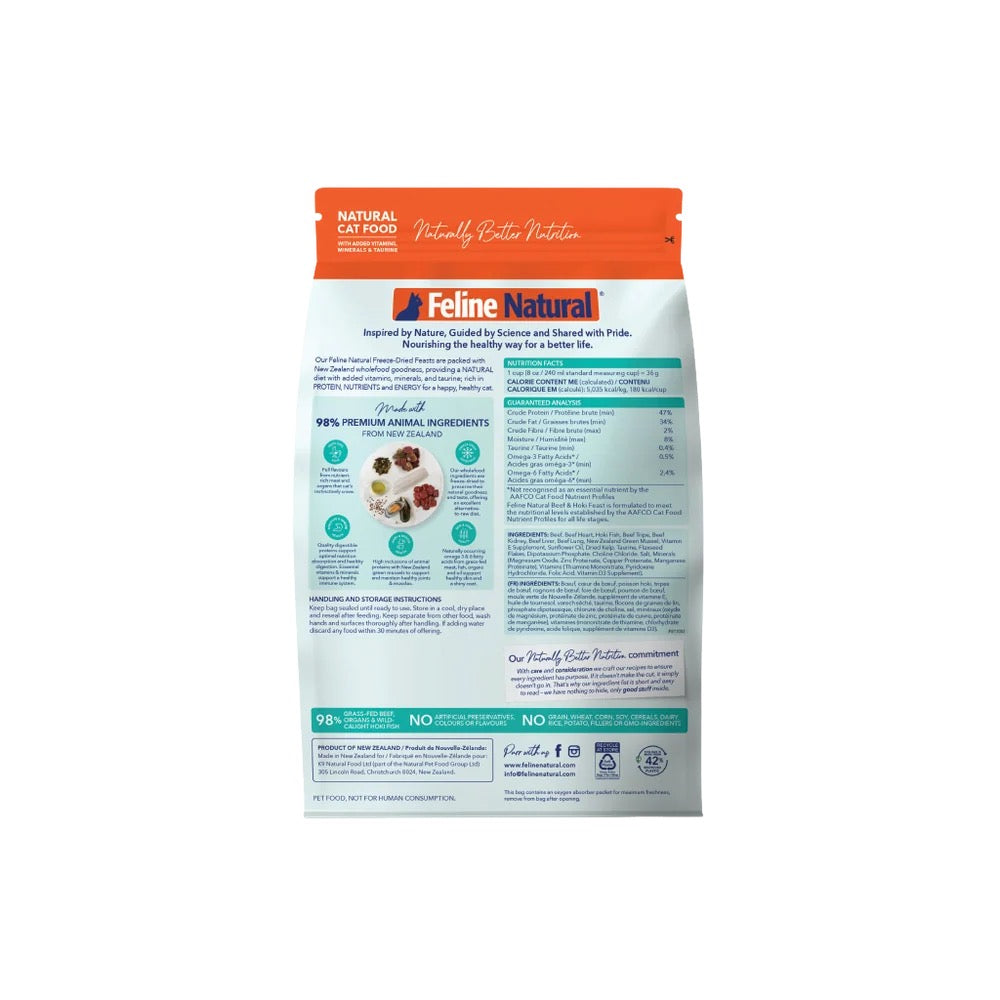Feline Natural - Freeze-Dried - Beef & Hoki Feast