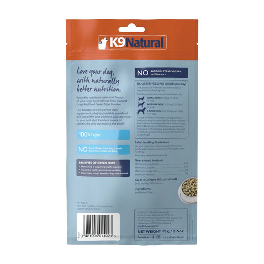 K9 Natural - Booster - Freeze Dried - Beef Green Tripe