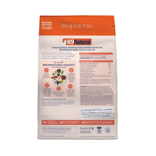 K9 Natural Dog Freeze-Dried Lamb & King Salmon