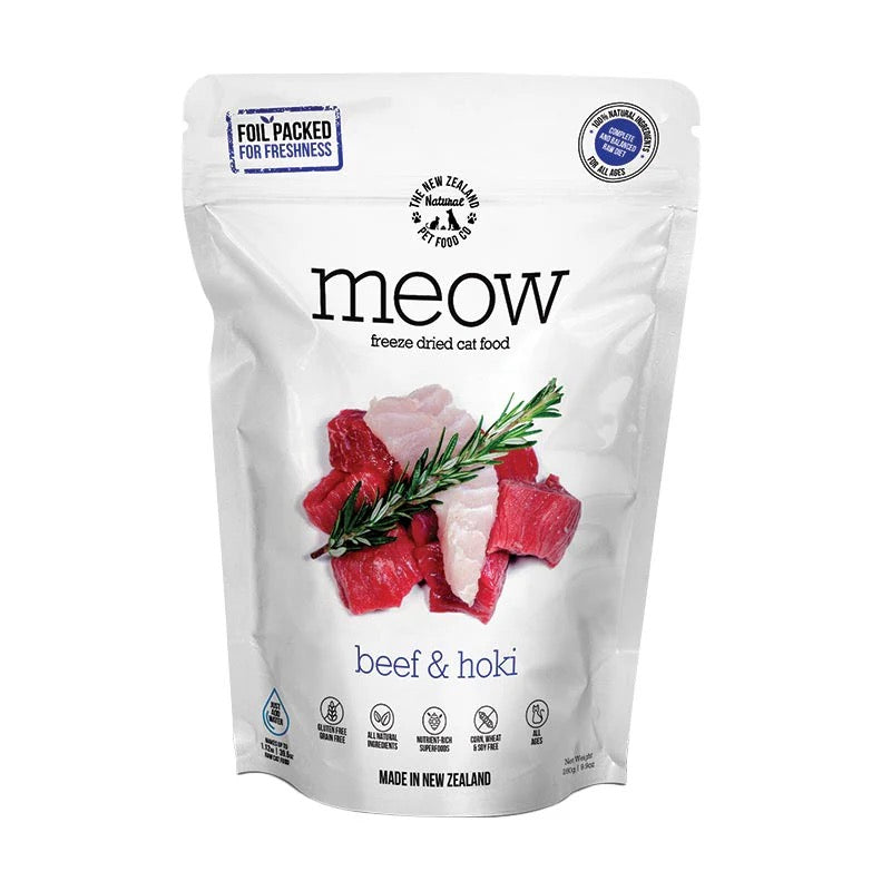 NZ Natural Pet Food Co - Freeze Dried - Food - Meow - Beef & Hoki