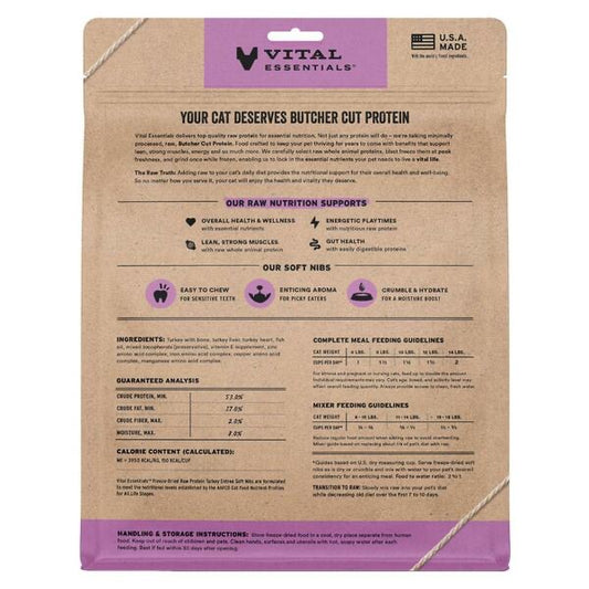 Vital essentials FD Raw Turkey Entree & Mixer SoftNibs 12OZ | Cat