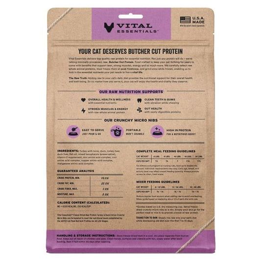 Vital Essentials Turkey & Duck Entree Micro Nibs 12OZ | Cat