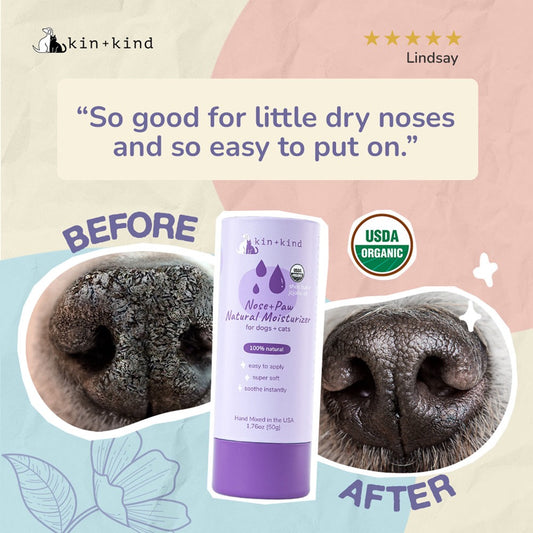 KIN+KIND Organic NoseNPaw Moisturizer Stick Dog/Cat 1.76oz