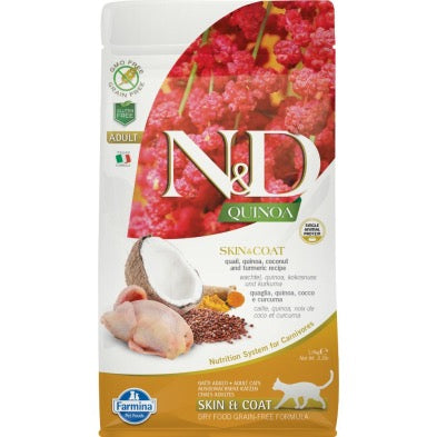 FARMINA ND Cat Quinoa SKIN+COAT QUAIL