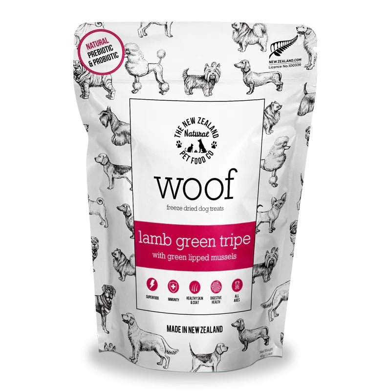 NZ Natural Pet Food Co - Freeze Dried - Treats - Woof - Lamb - Green Tripe