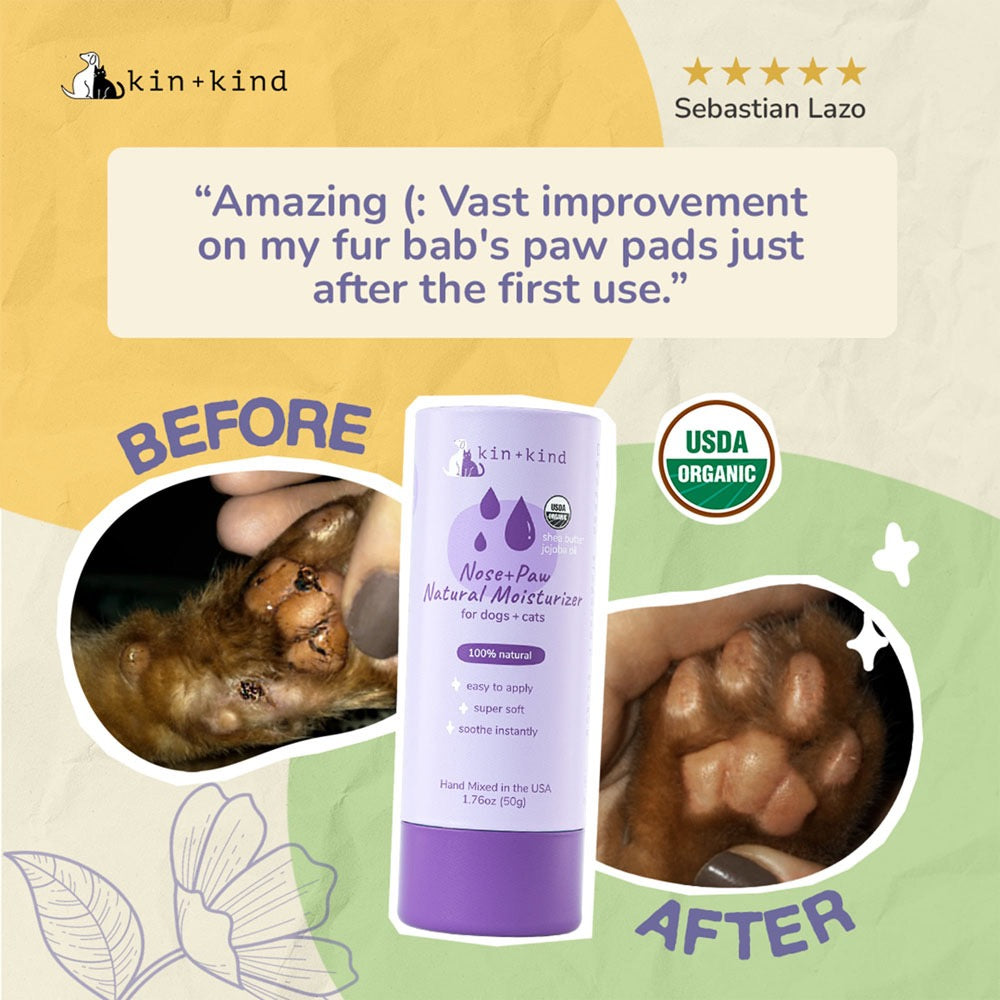 KIN+KIND Organic NoseNPaw Moisturizer Stick Dog/Cat 1.76oz