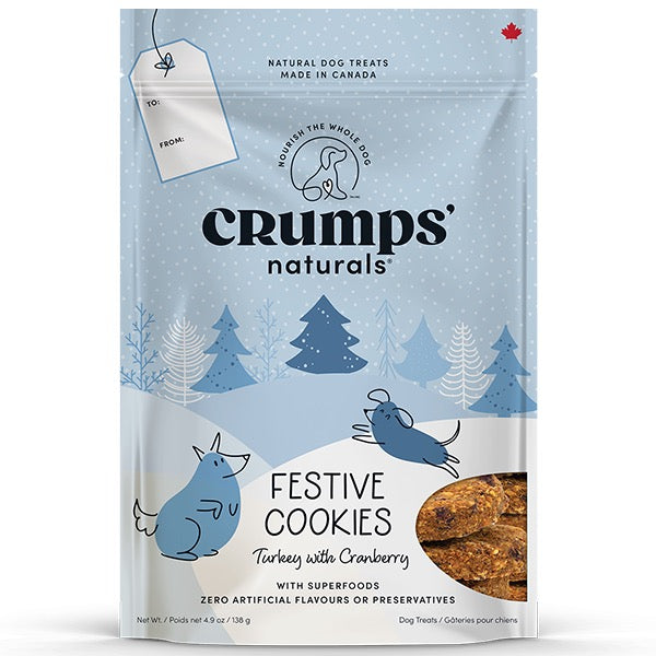 Crumps' Naturals Dog Holiday FstvCookies Turkey w/Cranberry 270g