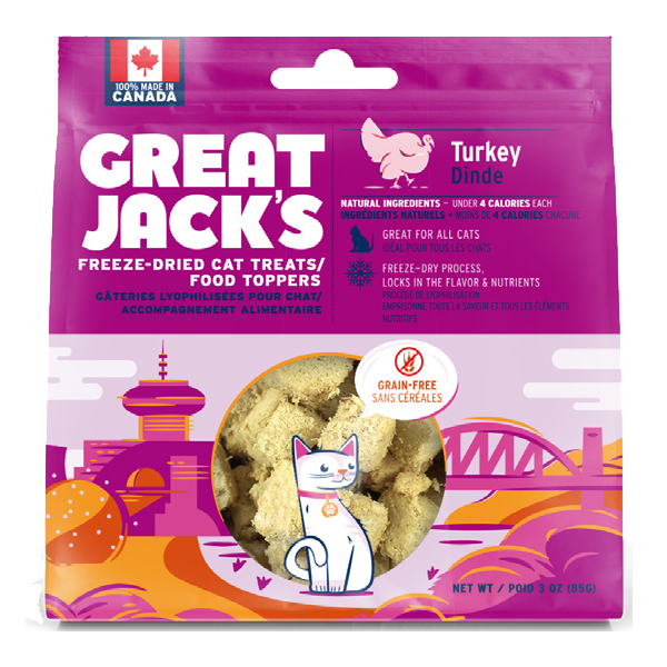 Great Jack's Cat FD Treats/Topper Turkey 28g