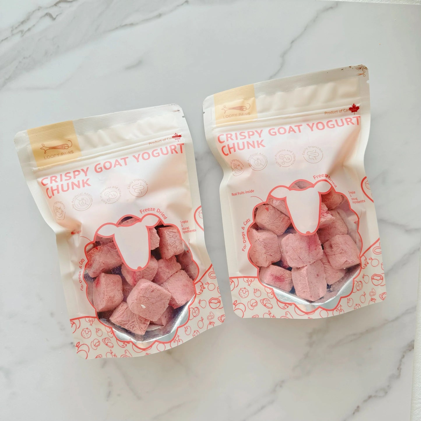 LOOPYPAWS Crispy Goat Yogurt - Cranberry