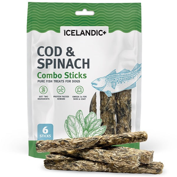 Icelandic+ Dog Combo Sticks Cod & Spinach