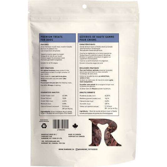 Rawbone Functional Bison Krisps Blueberry Chia 55GM