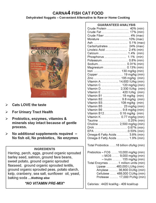 Carna4 - Cat - Fresh Fish Formula Herring & Salmon 4lb