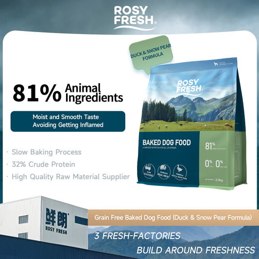 Rosy Fresh Baked Dog Dry Food Duck With Snow Pear