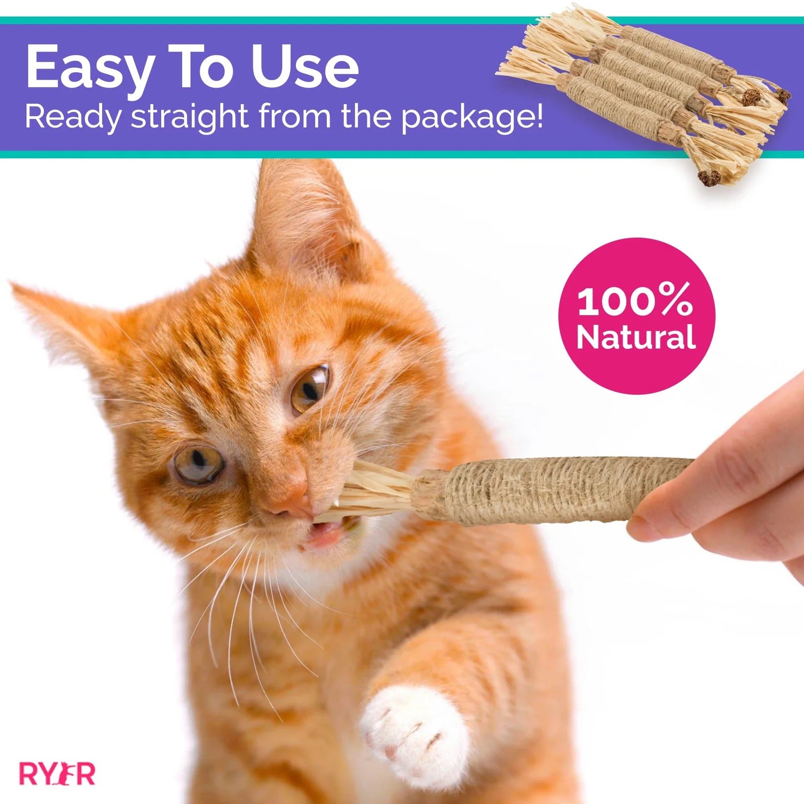 RYERCAT Silvervine Cat Dental Sticks