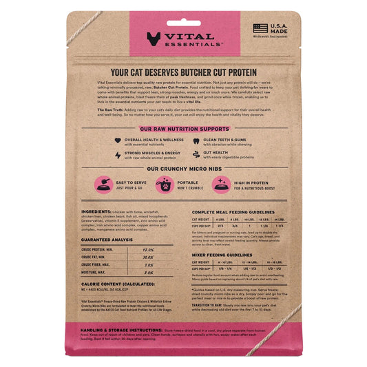 Vital Essentials Chicken & Whitefish Entree Micro Nibs 12OZ | Cat