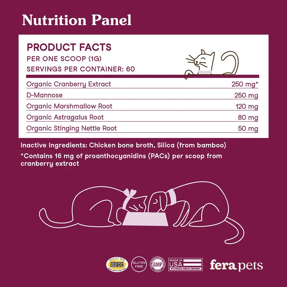 Fera Pets – Bladder Support for Dogs & Cats, Powder – 60 Servings