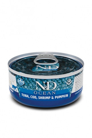 FARMINA ND OCEAN Cat Tuna, COD and Shrimp 70g