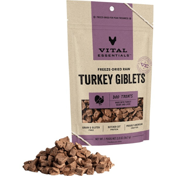 Vital essentials FD Raw Turkey Giblets 2.0OZ | Dog treat