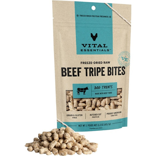 Vital essentials FD Beef Tripe Bites 2.3OZ | Dog treat