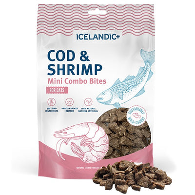 Icelandic+ Cat Combo Bites Mini Cod & Shrimp 1.75 oz