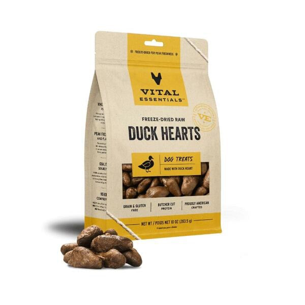 Vital essentials FD Raw Duck Hearts Treats 10OZ | Dog treat