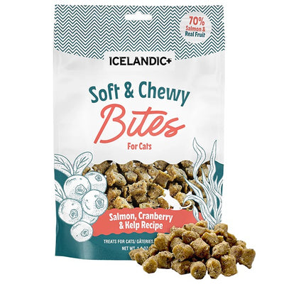 Icelandic+ Cat Soft & Chewy Bites Salmon & Cranberry 1.8oz