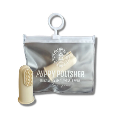 Wag & Bright Puppy Polisher Finger Brush & Zip Travel Case