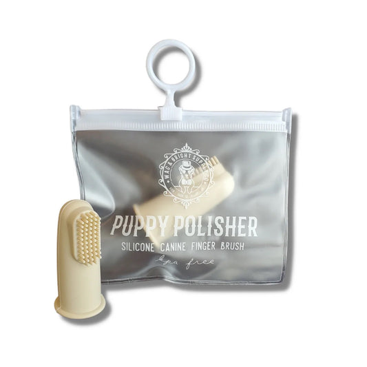 Wag & Bright Puppy Polisher Finger Brush & Zip Travel Case