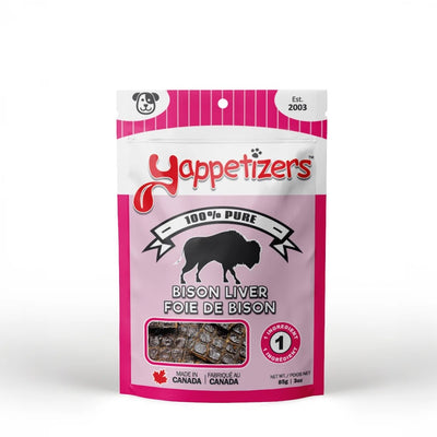 Yappetizers – Dehydrated Treats Bison Liver – 100g