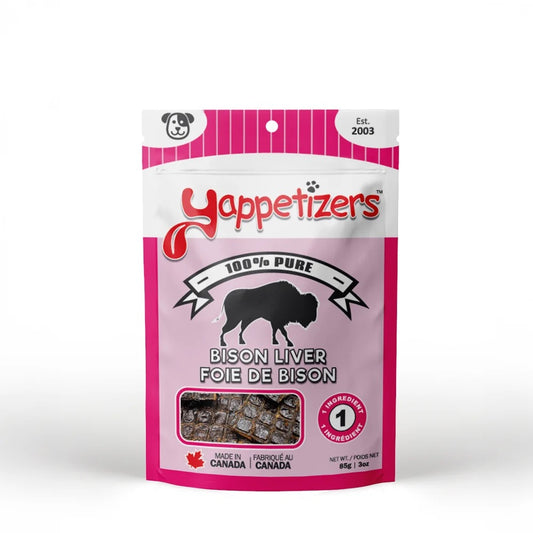 Yappetizers – Dehydrated Treats Bison Liver – 100g