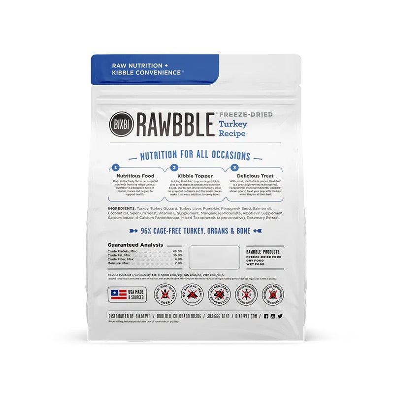 BIXBI - Dog - Freeze-Dried - Rawbble - Turkey