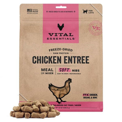 Vital essentials FD Raw Chicken Entree & Mixer SoftNibs 12OZ | Cat