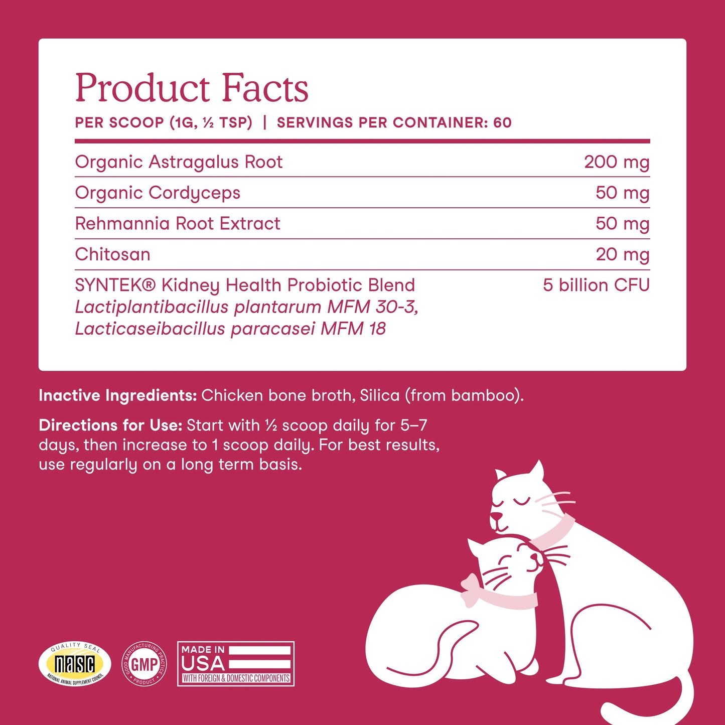 Fera Pets – Kidney Support for Cats – 60 scoops (60g)