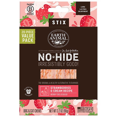 Earth Animal Dog/Cat Stix Strawberries & Cream 20pk