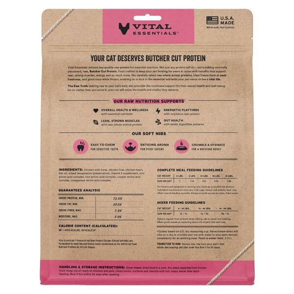 Vital essentials FD Raw Chicken Entree & Mixer SoftNibs 12OZ | Cat