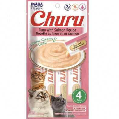 INABA Cat Churu Puree Tuna with Salmon 4pk