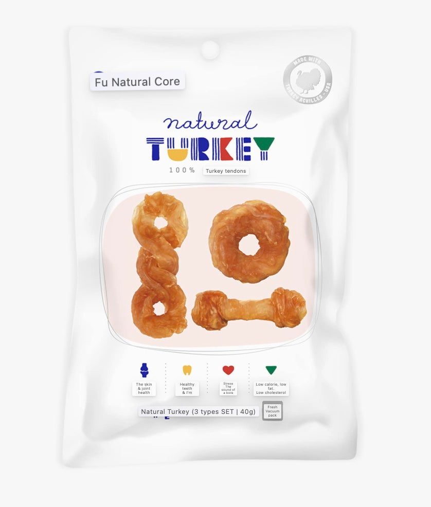 Natural Core Turkey Tendon Chew multi pack 3pc