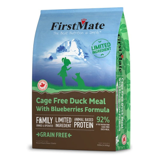 FirstMate Cat LID GF Cage Free Duck with Blueberries 10 lb