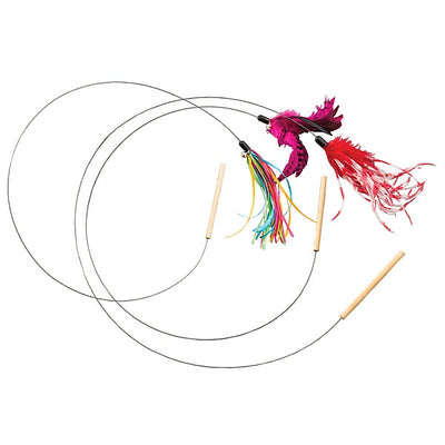 Spot Pet Prancer Teaser Wand Assorted 44" | Cat
