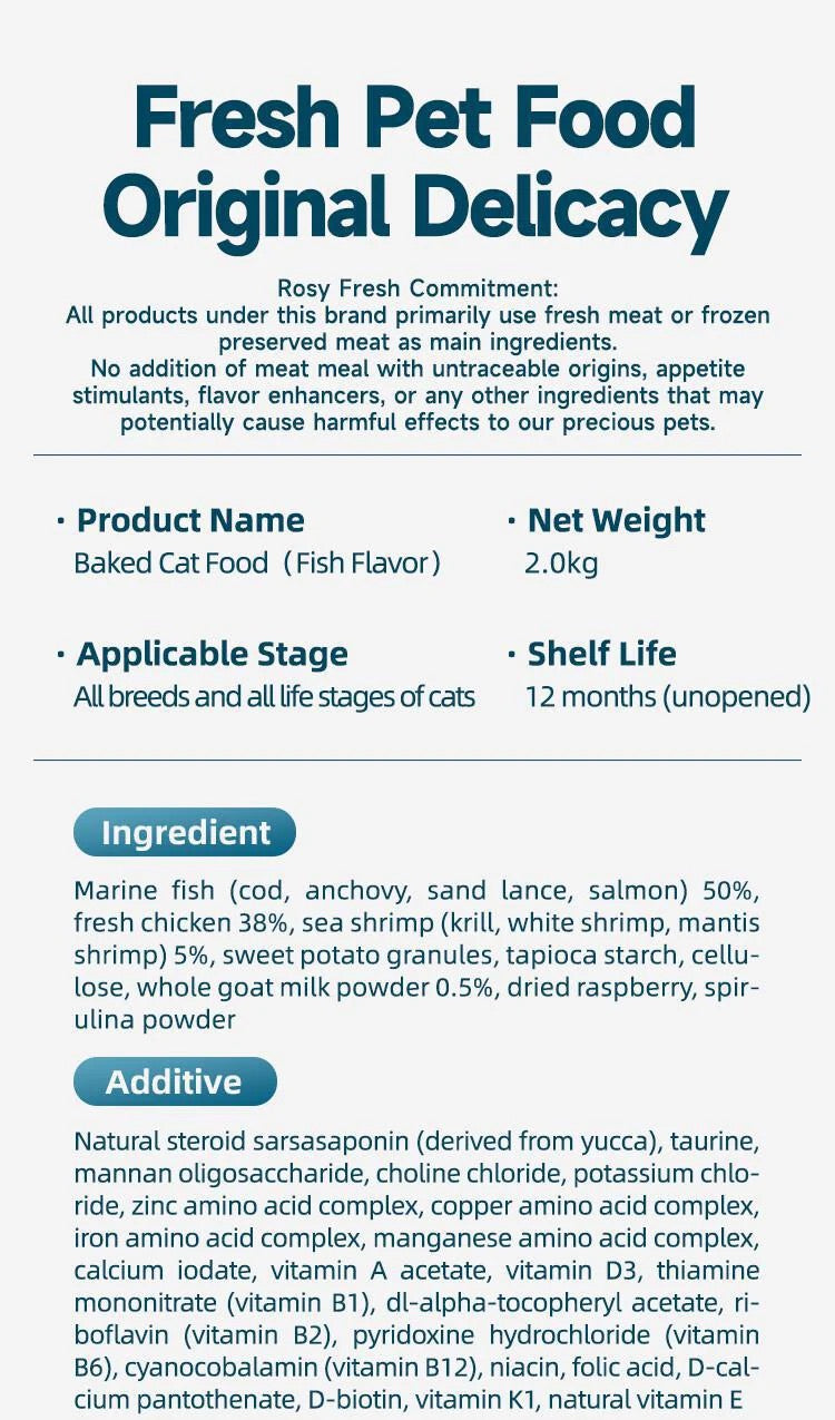 Rosy Fresh Baked Cat Food Fish 2kg