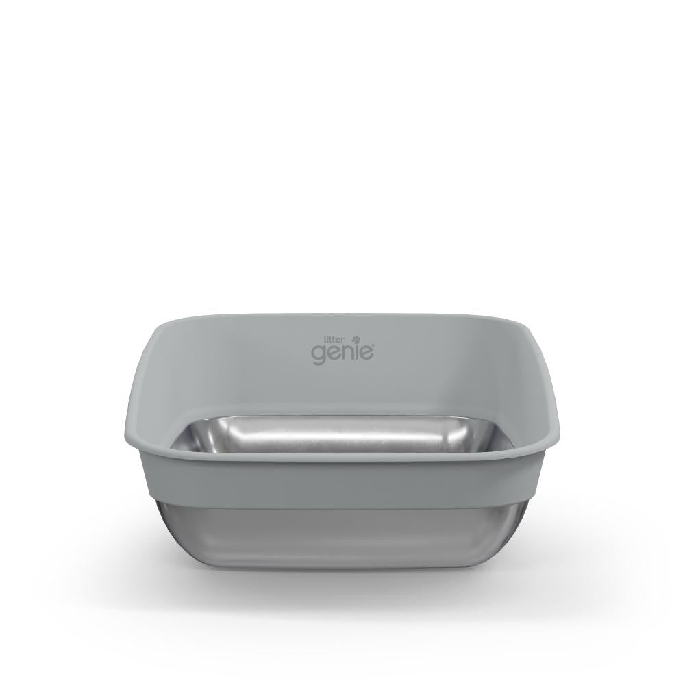 LITTER GENIE Platinum Cat Litter Stainless Steel Box - Grey