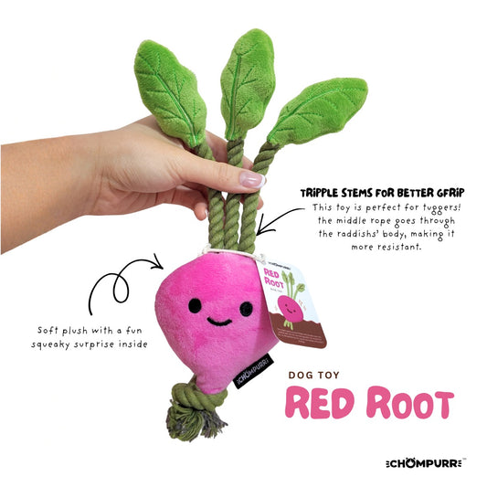 Chompurr Red Root Dog Toy