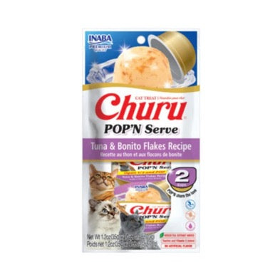 INABA Cat Churu Pop'n Serve Tuna& BonitoFl 2pk